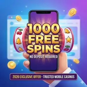 1000 free spins no deposit logo