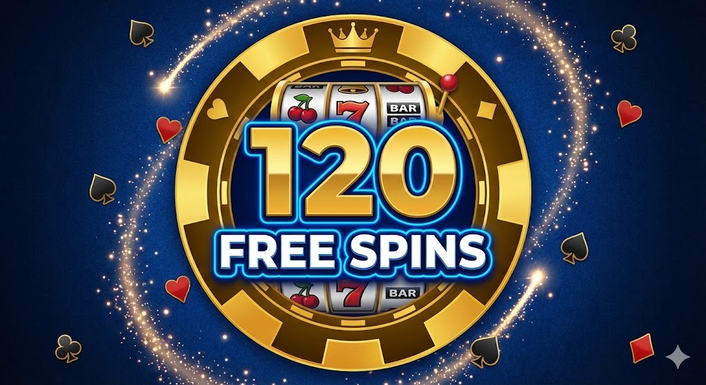 120 free spins logo