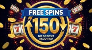 150 free spins logo
