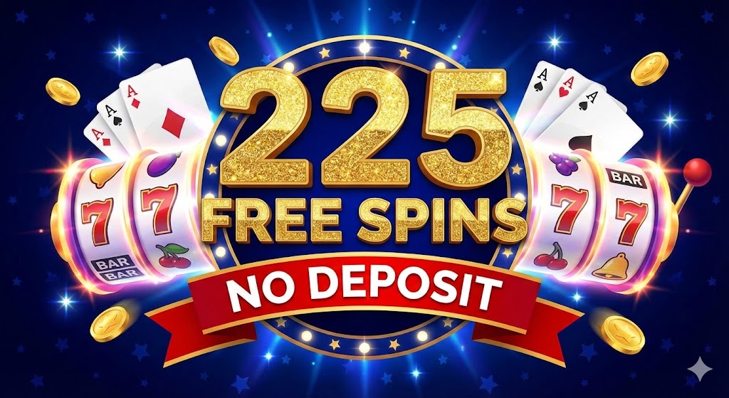 225 free spins logo