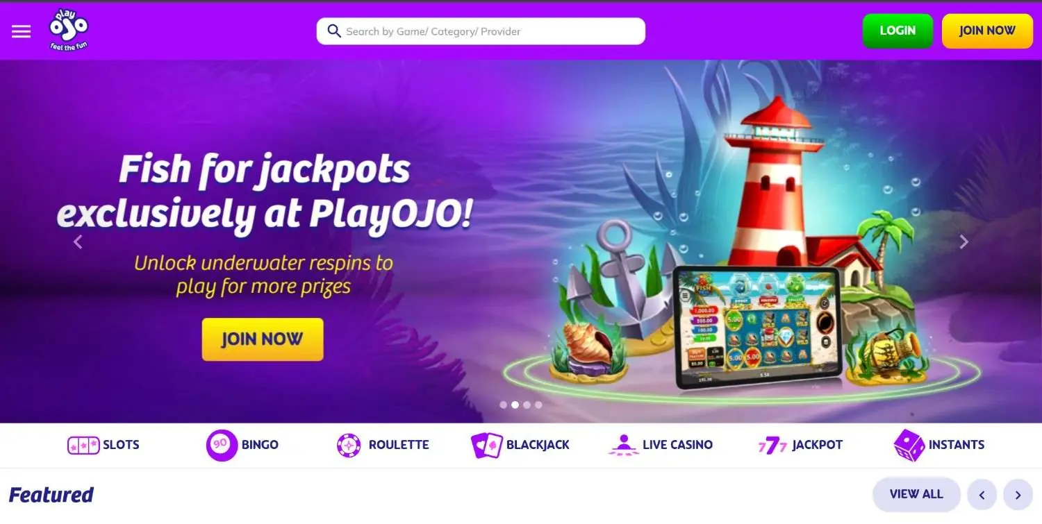 PlayOJO Homepage PlayOJO Homepage