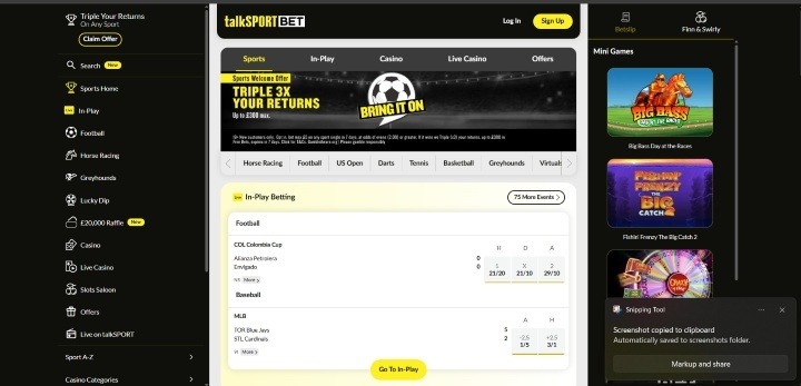 Talksport HomePage