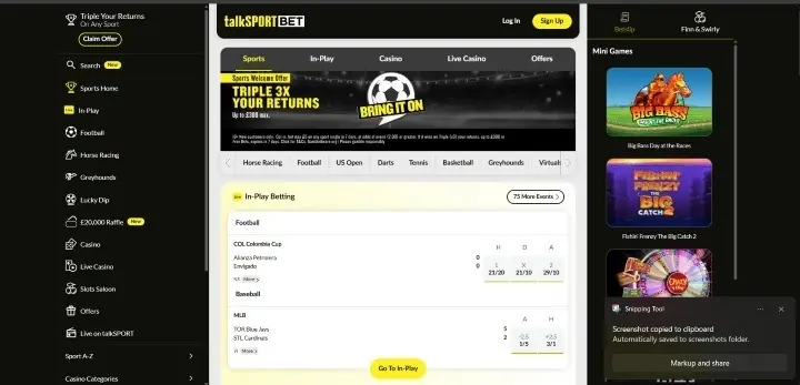 Talksport HomePage