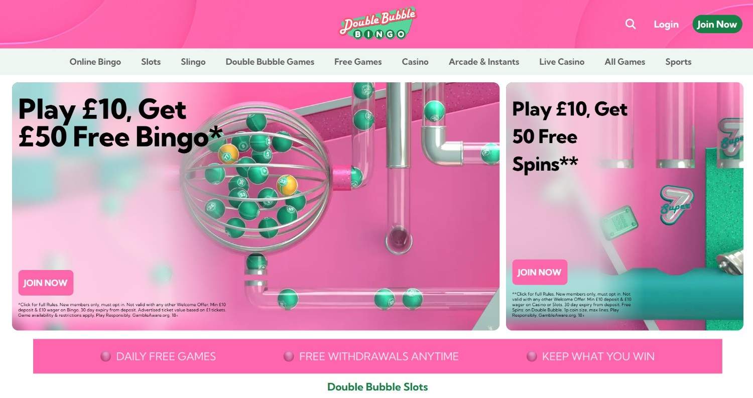 double bubble casino homepage
