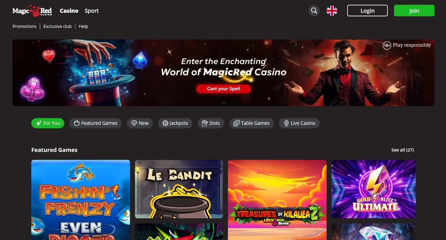 magicred homepage magicred homepage