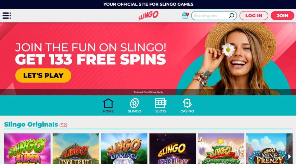 slingo homepage