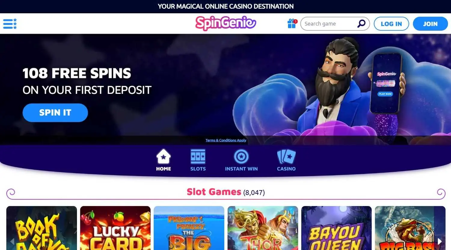spinggenie homepage spinggenie homepage