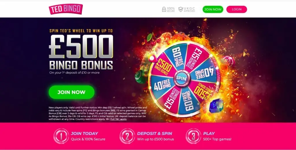 ted bingo homepage