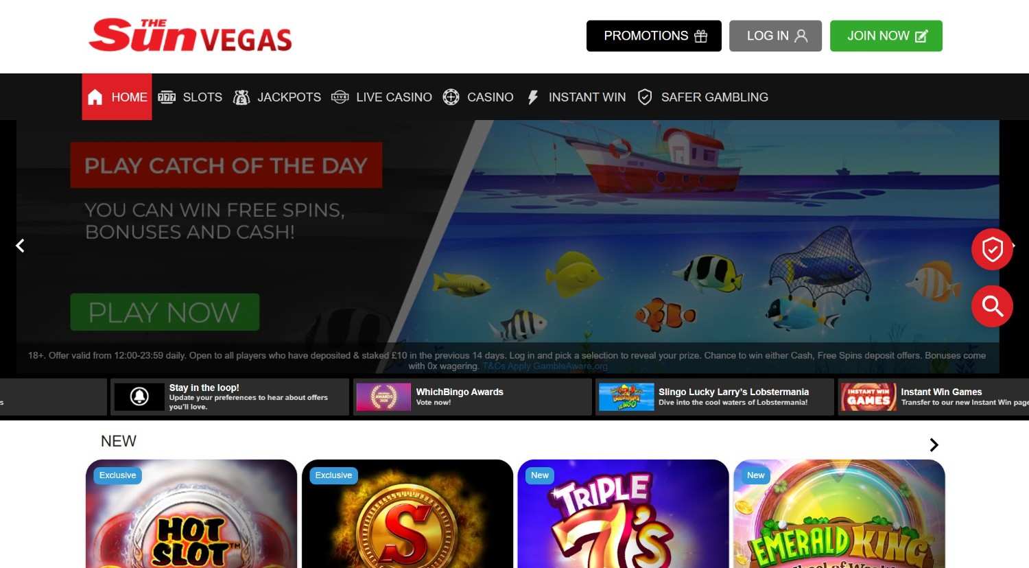 thesunvegas homepage