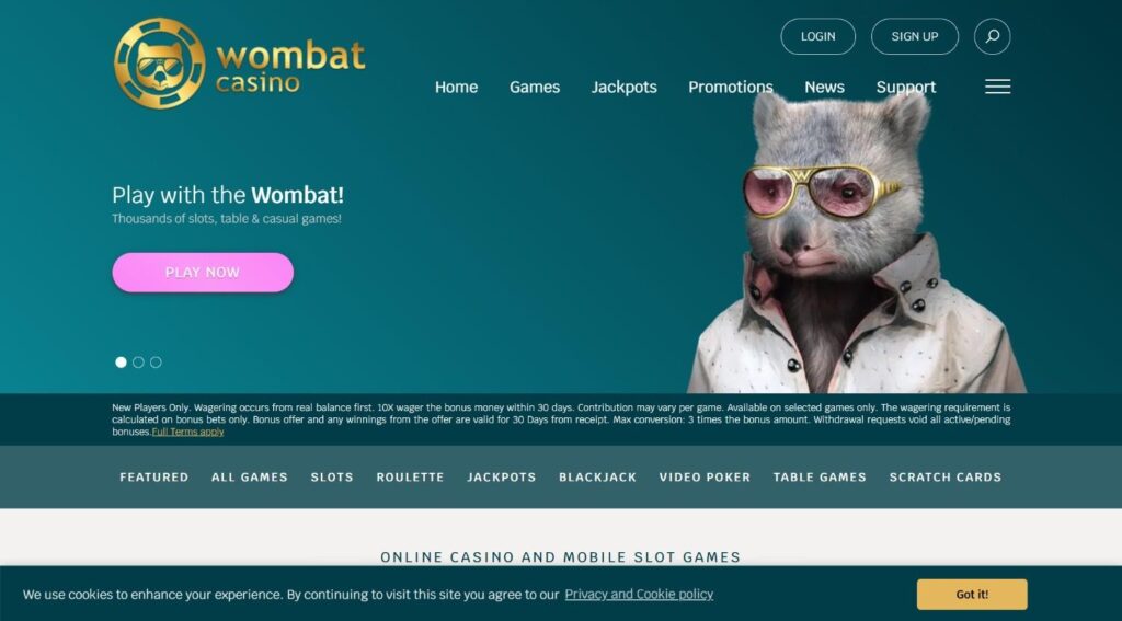 wombatcasino-homepage