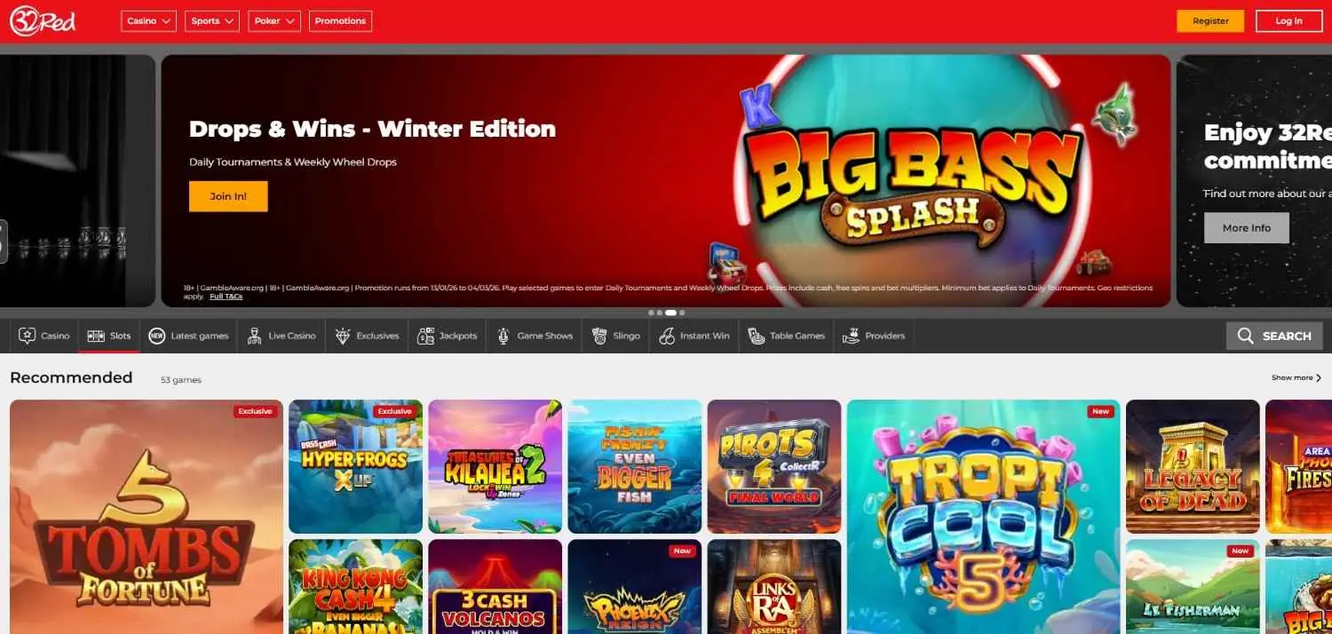 32red homepage