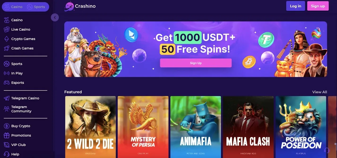 Crashino Homepage