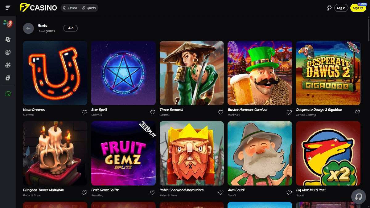 F7 Casino Homepage