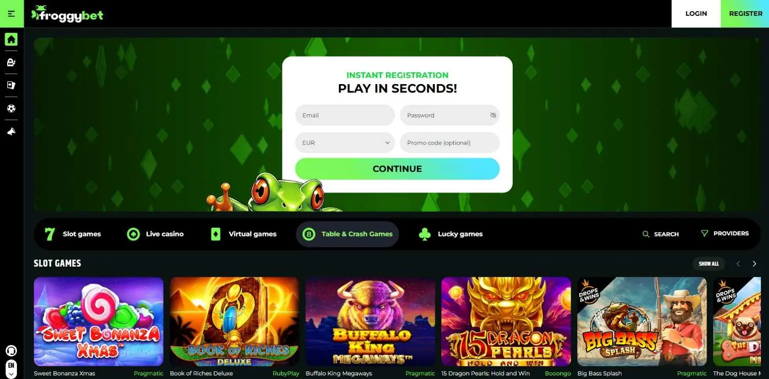 Froggy Bet Homepage