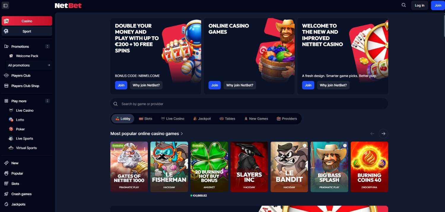 NetBet Homepage