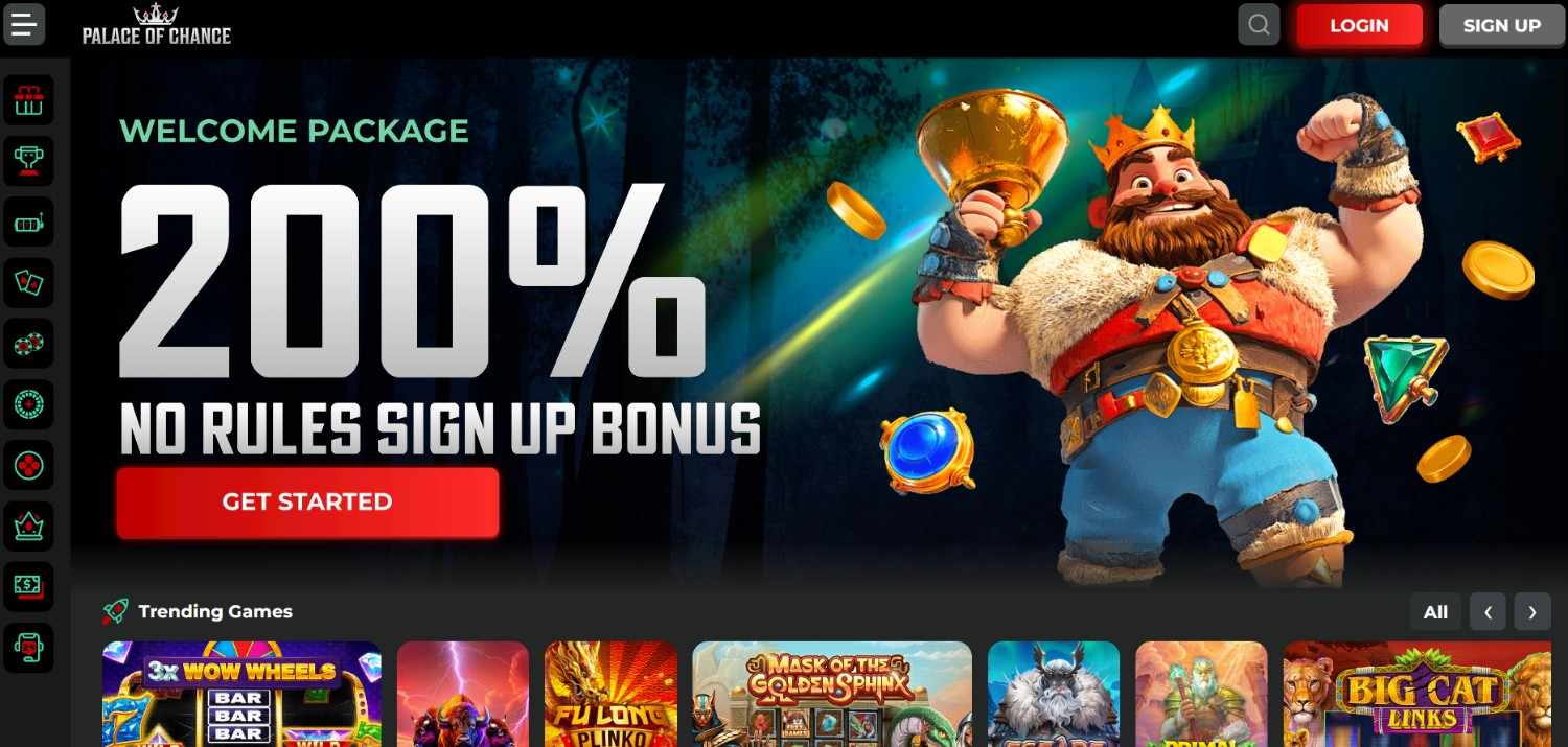 Palace of Chance Homepage Palace of Chance Homepage