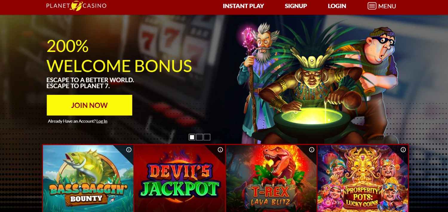 Planet7 Casino Homepage Planet7 Casino Homepage