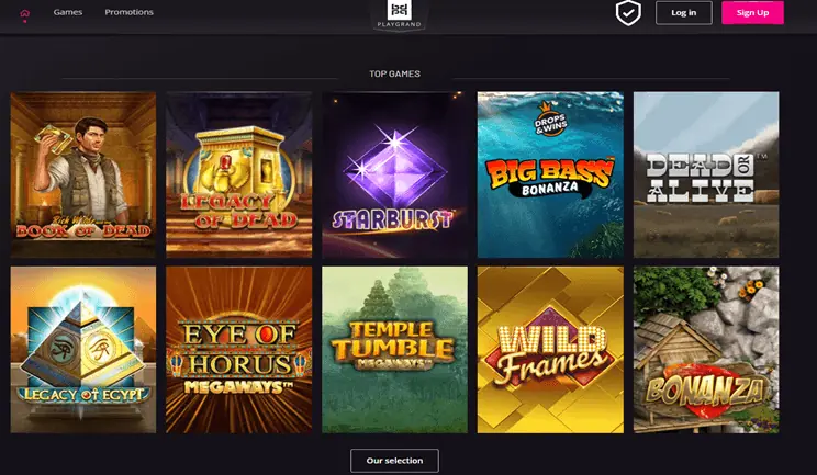 PlayGrand Homepage