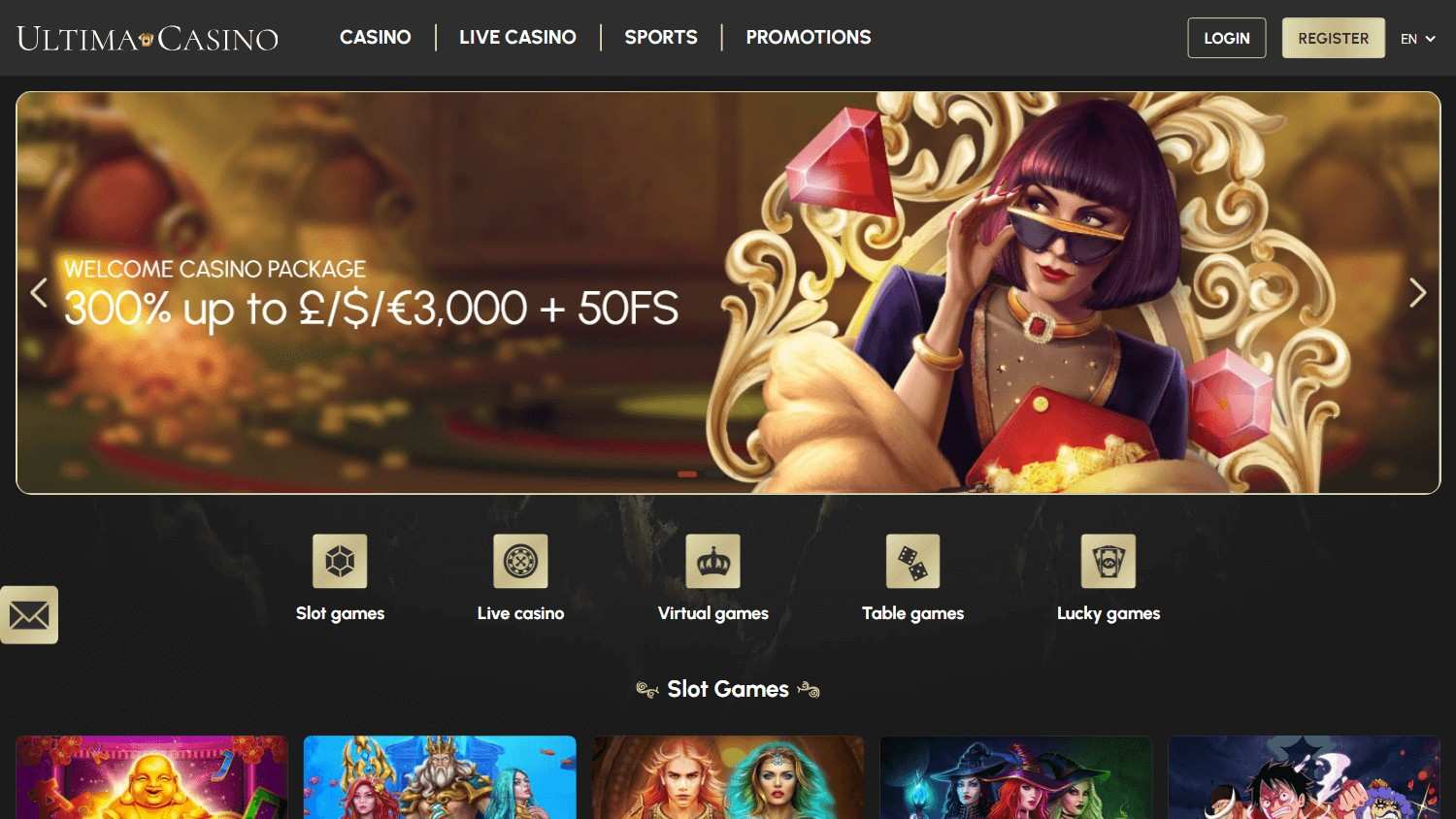 Ultima Casino Homepage