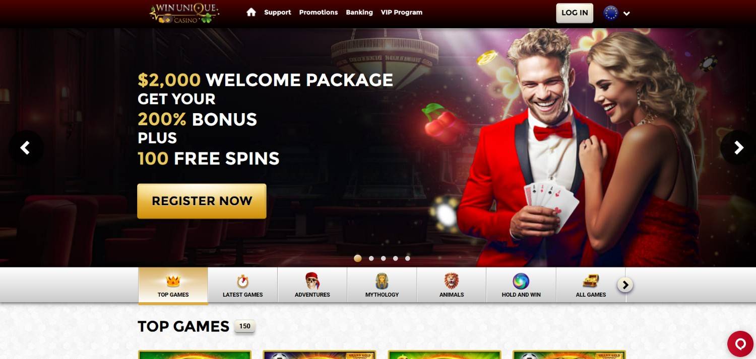 Unique Casino Homepage