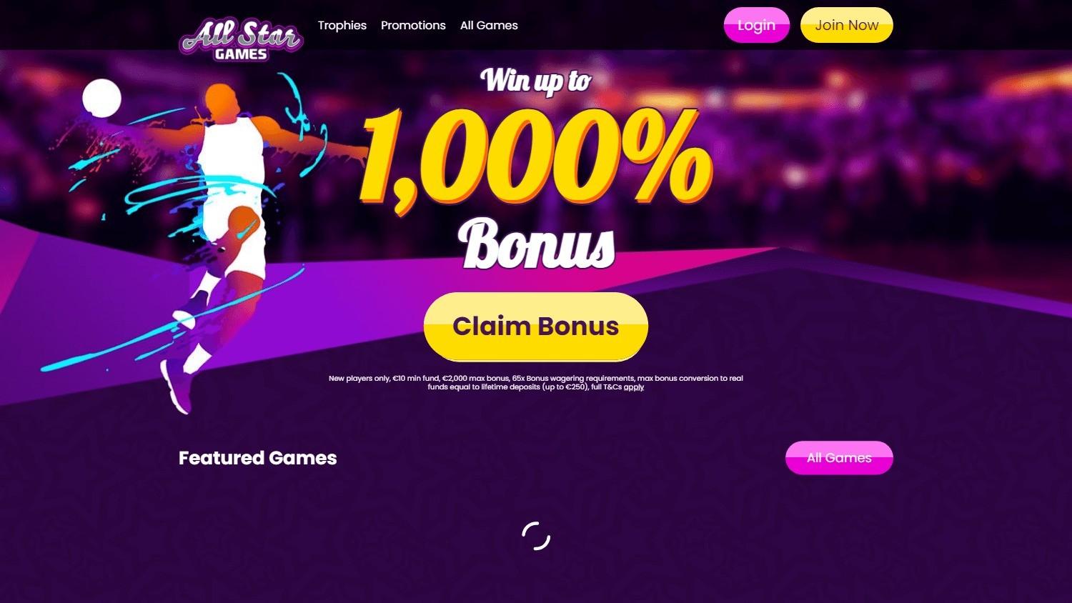 allstar games homepage