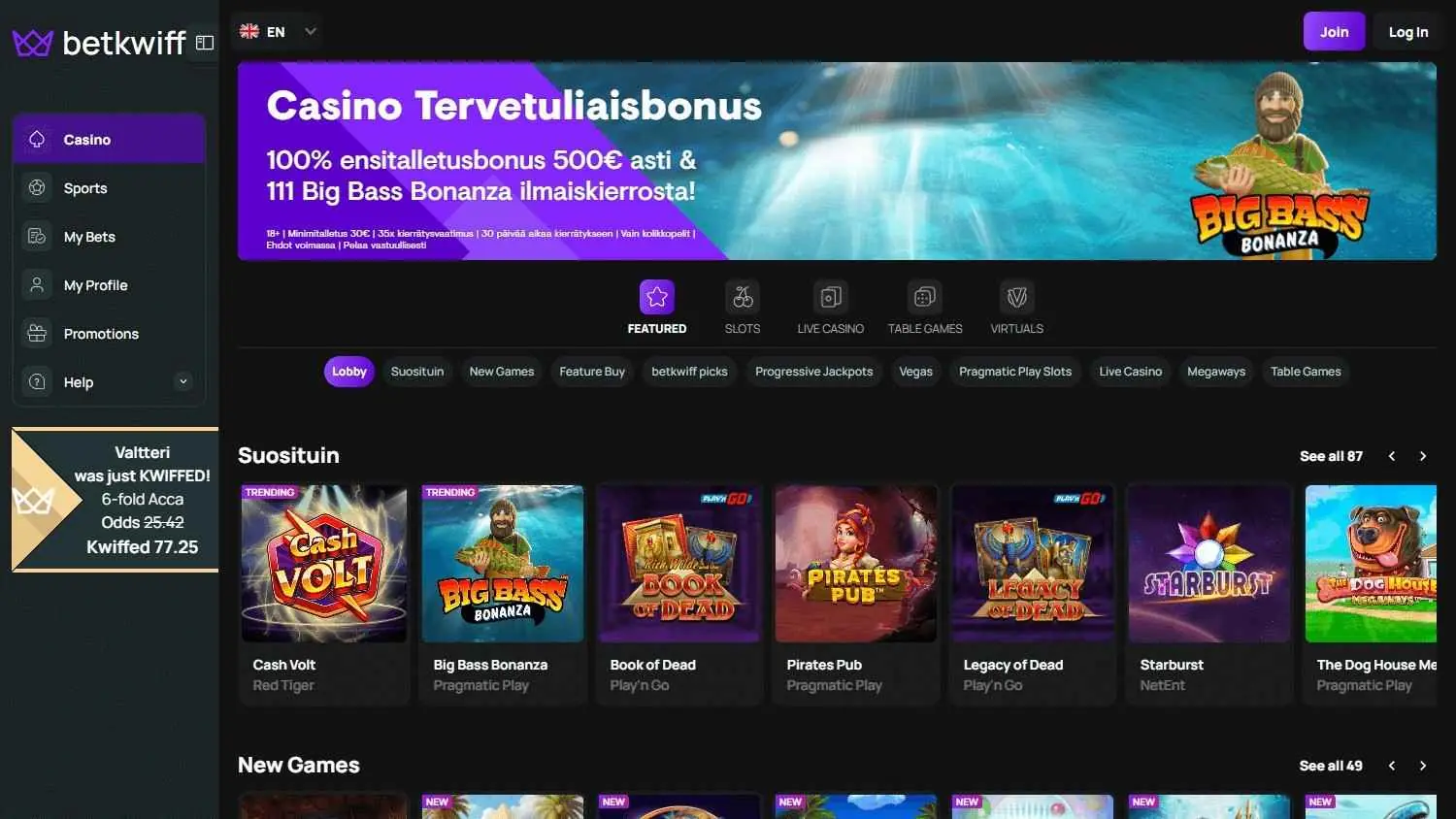betkwiff homepage