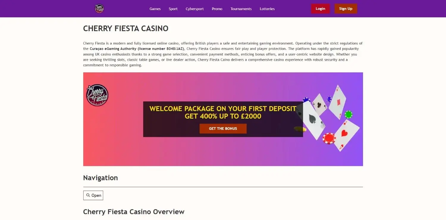 Cherry Fiesta Homepage