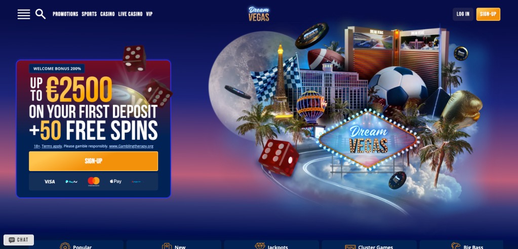 dream vegas homepage