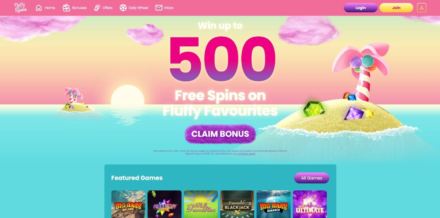fluffy spins homepage