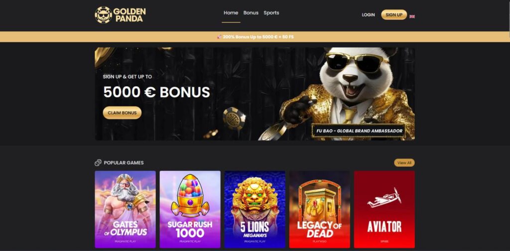 golden panda homepag