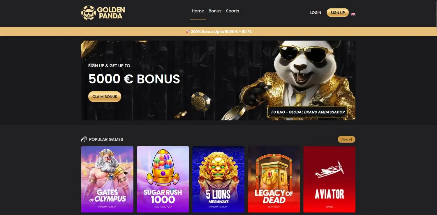 golden panda homepag