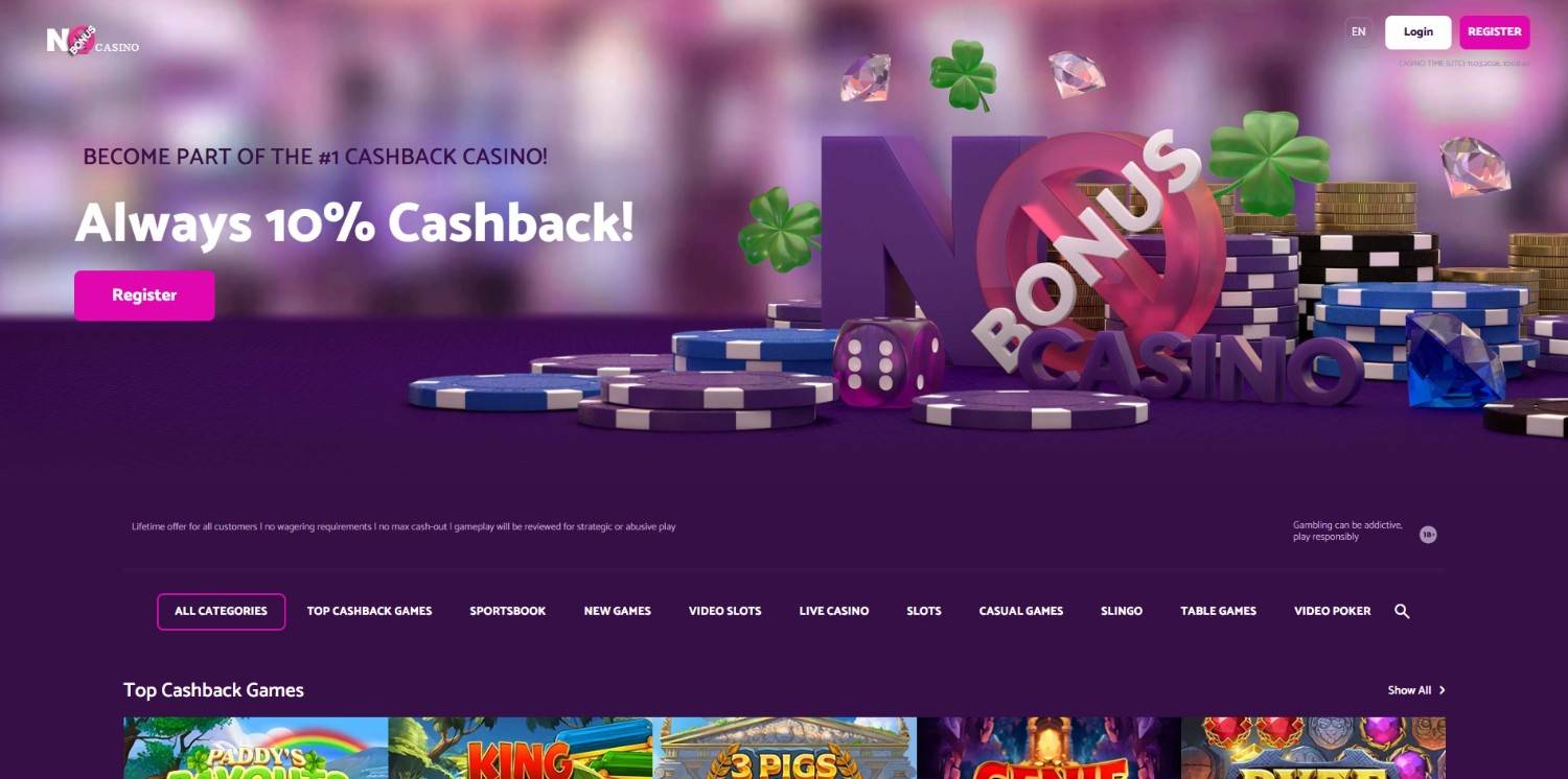 no bonus casino homepage