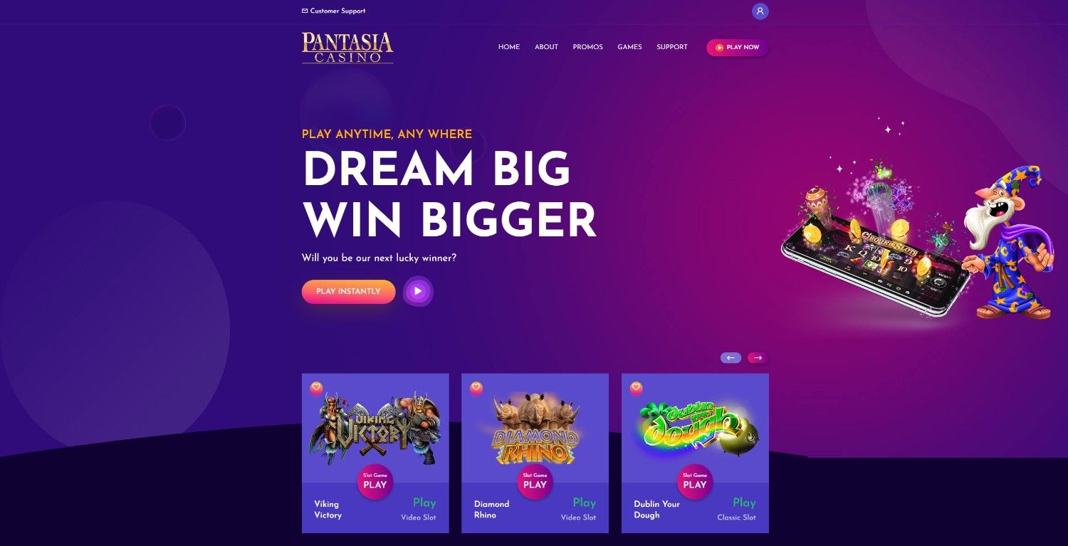 pantasia casino homepage