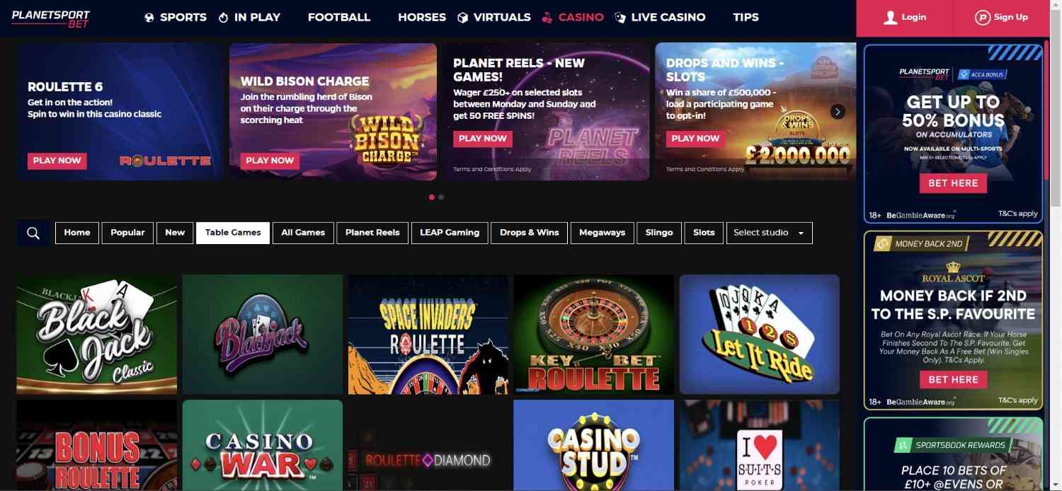 planet sport bet homepage