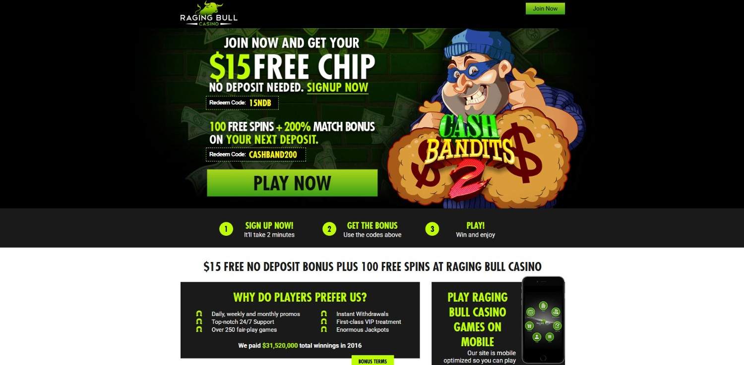 ragingbull casino homepage