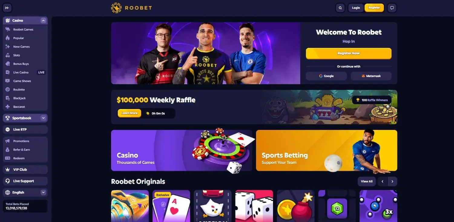 roobet homepage