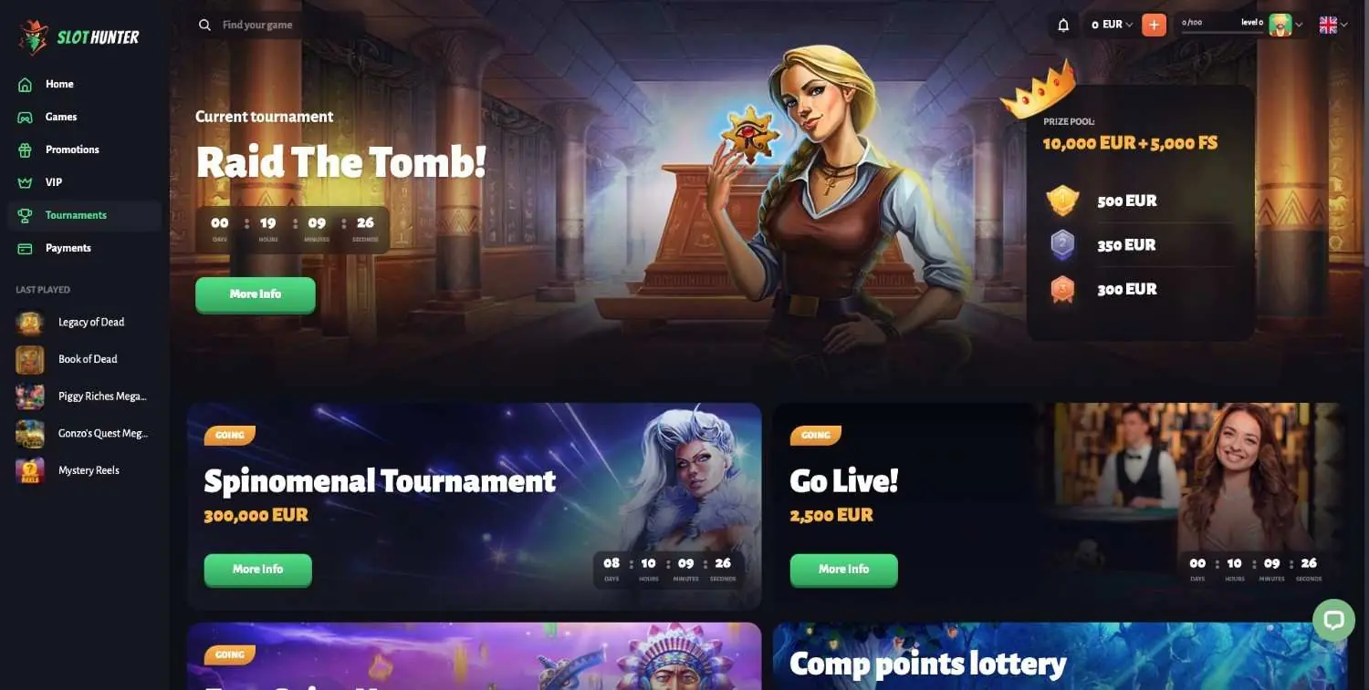slot hunter homepage