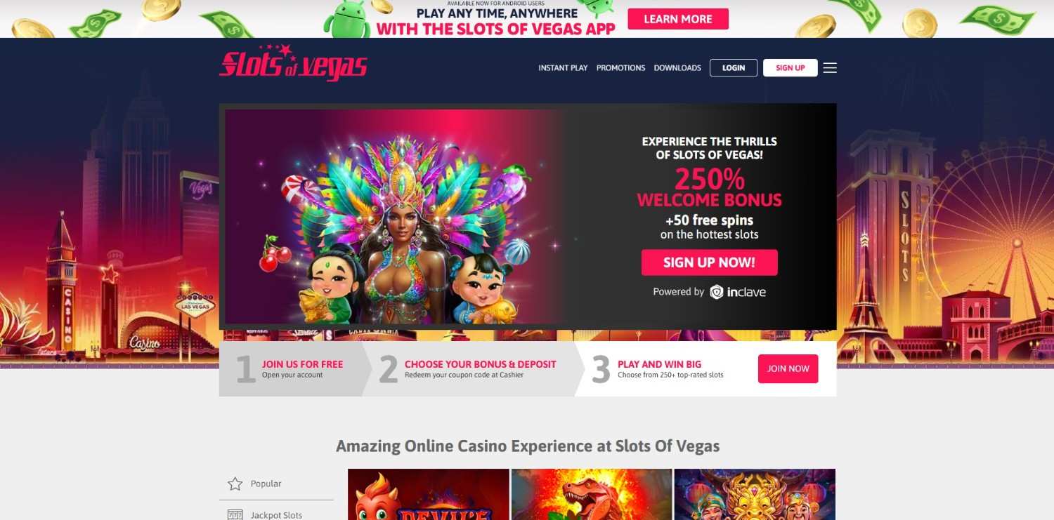 slots of vegas homepage