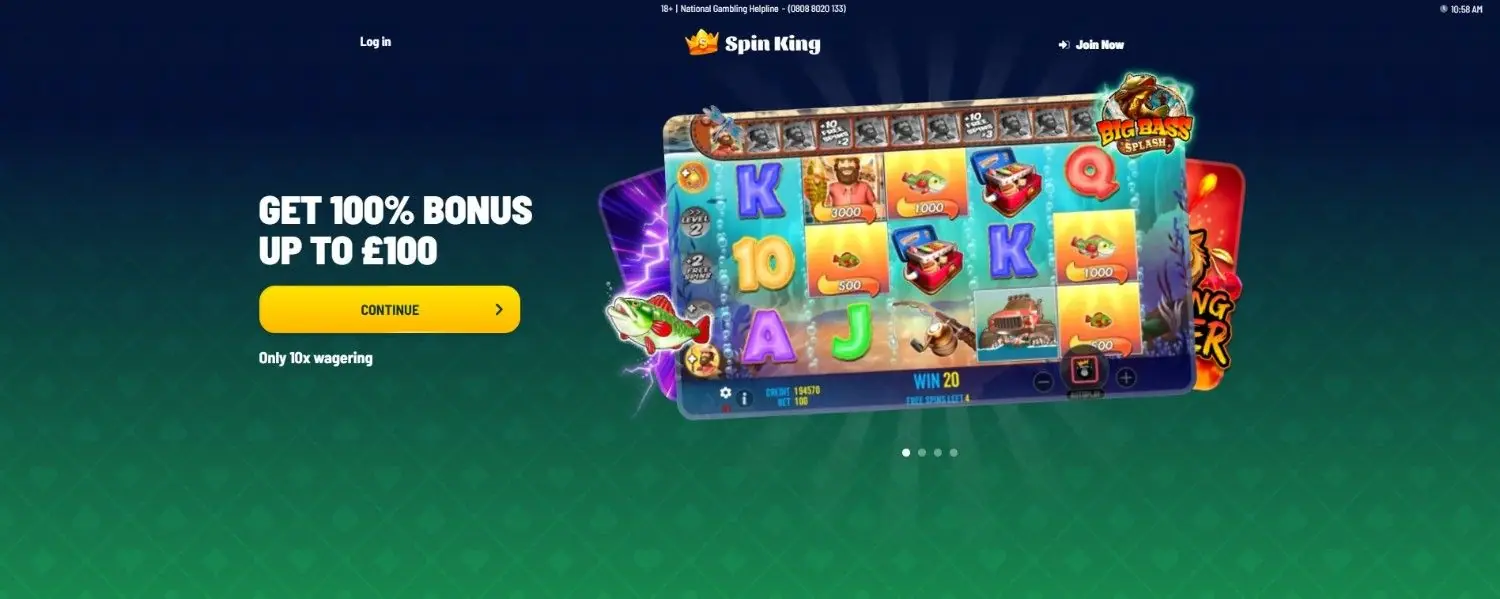 spin king homepage