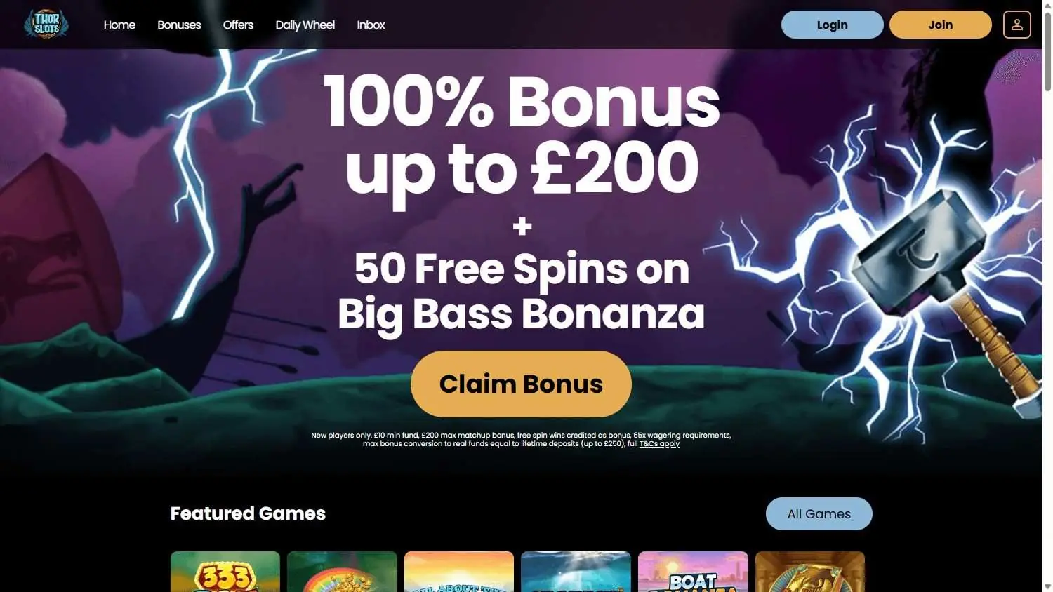 thor slots homepage