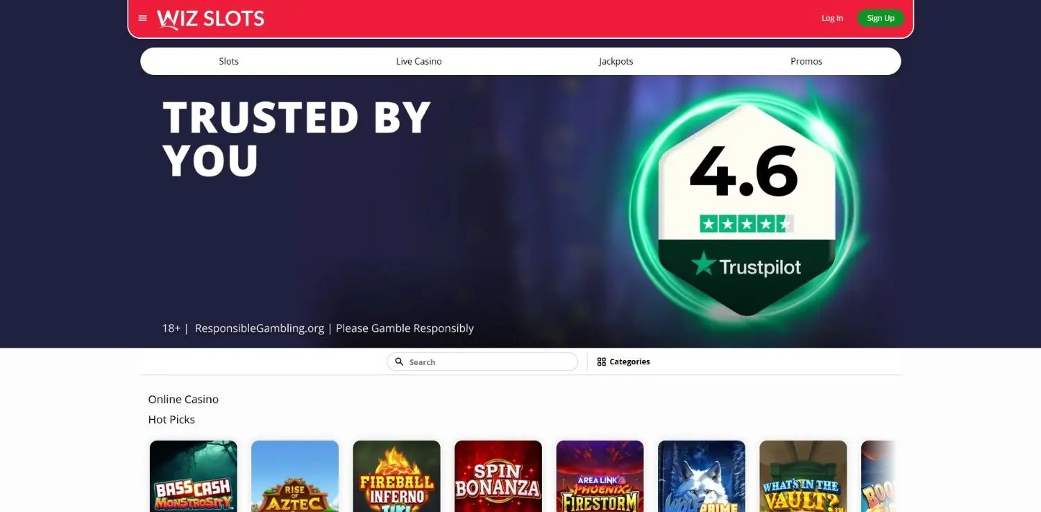 wiz slots homepage