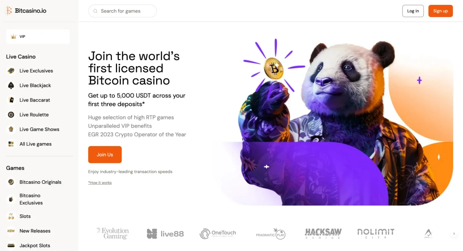 BitCasino Homepage
