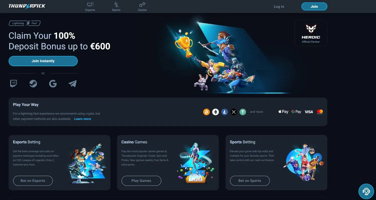 Thunderpick HomePage