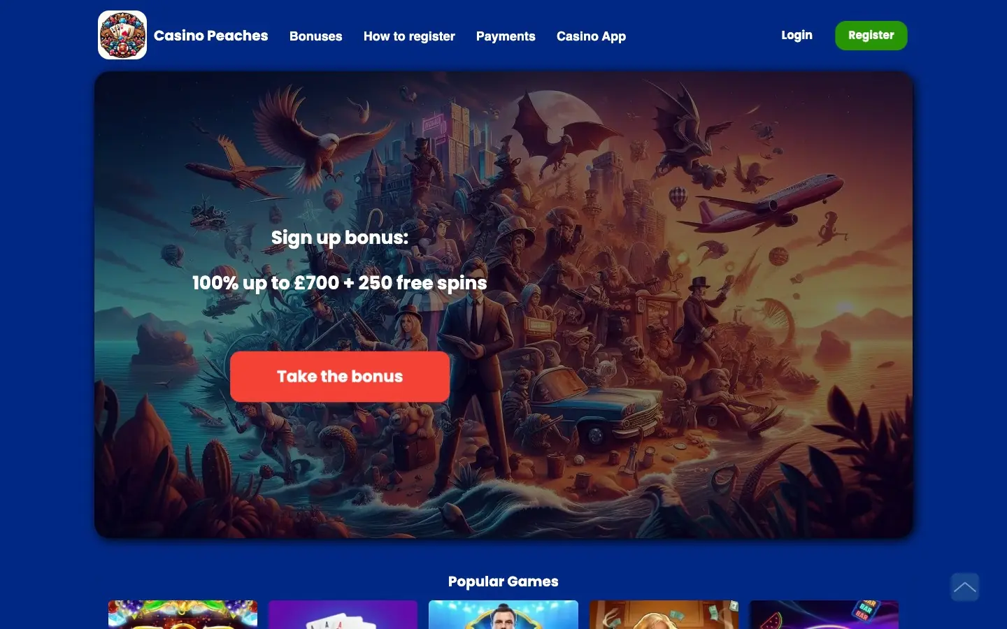 casino peaches homepages