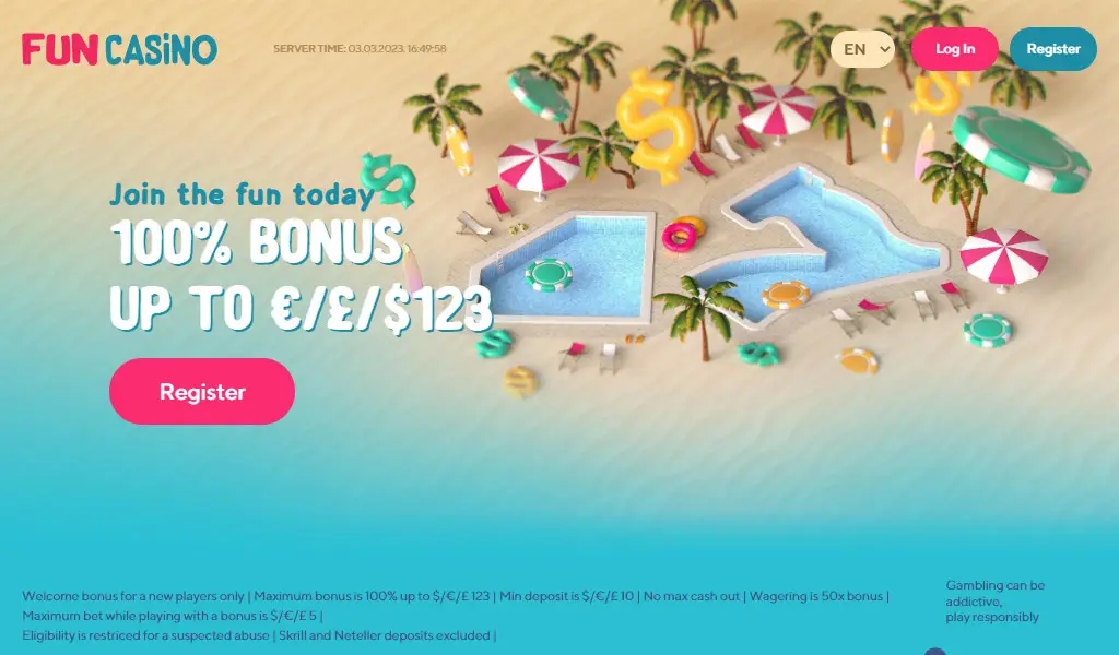 Fun Casino Homepage