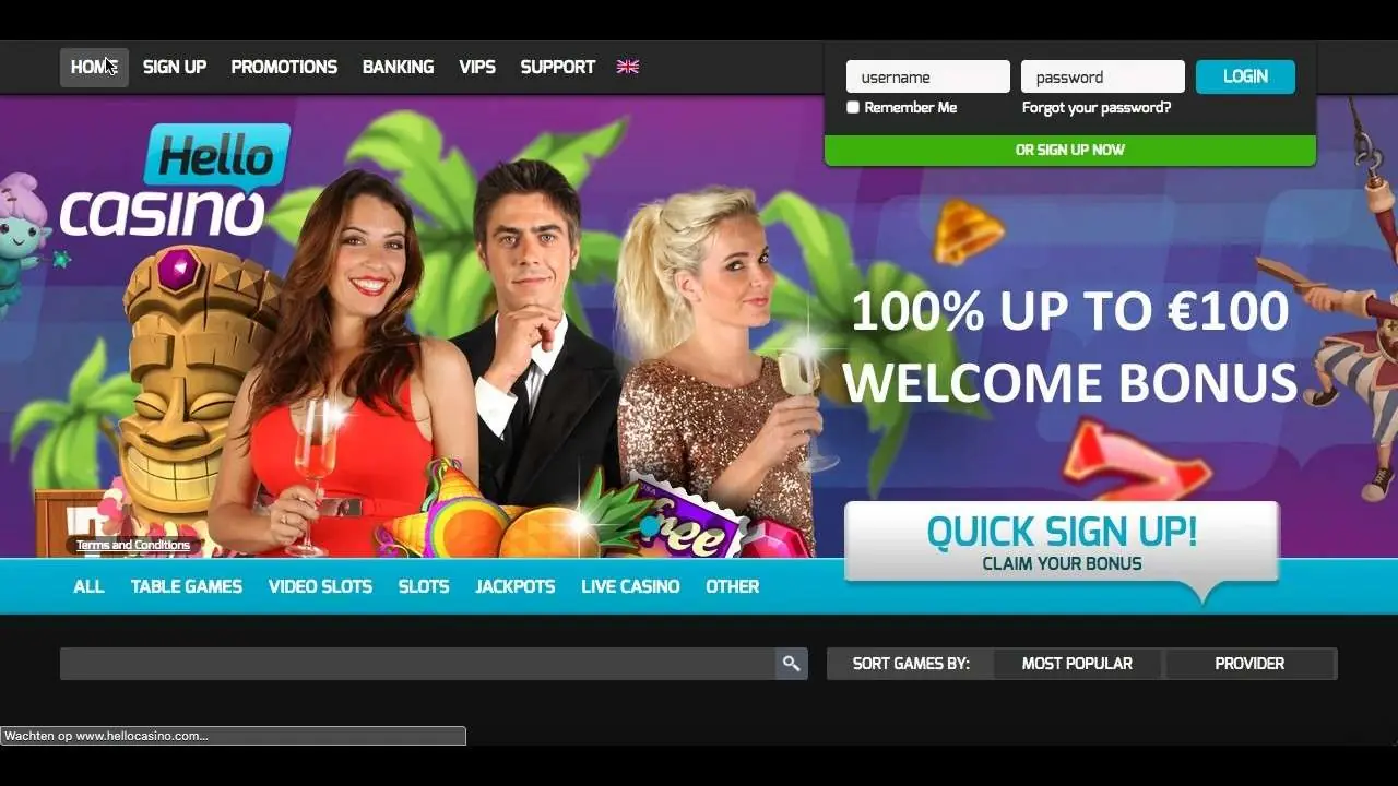 Hello Casino Homepage