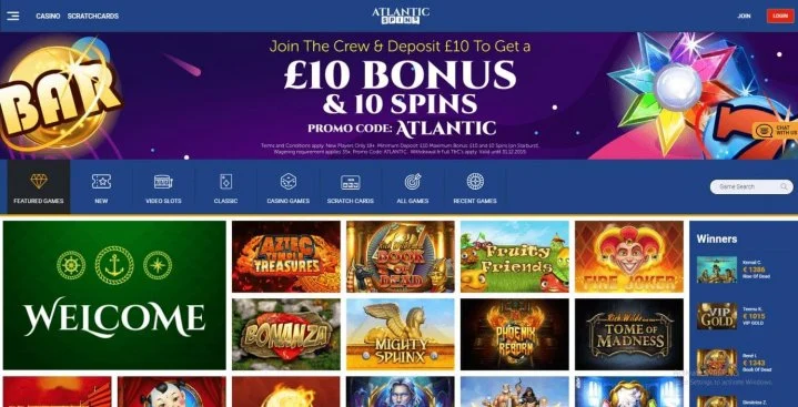 Atlantic spins Homepage