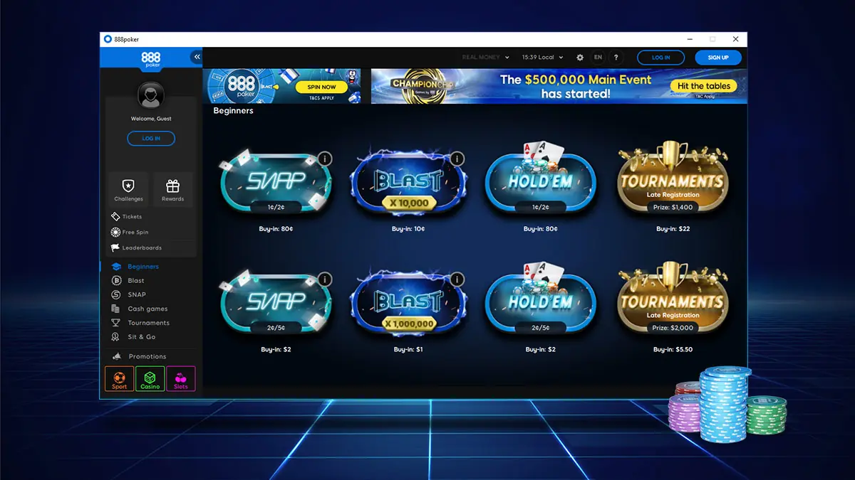 888 poker casino homepage