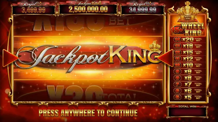 king jackpot Casino homepage