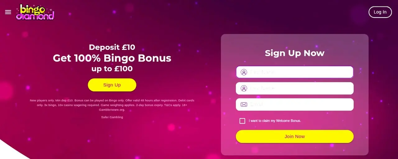Bingo Diamond homepage